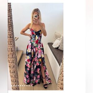NWT Show Me Your Mumu Abigail Maxi Dress in Moonlit Garden Gala Taffeta